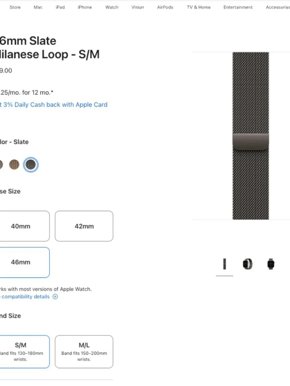 Apple Watch Band (Watch not included)